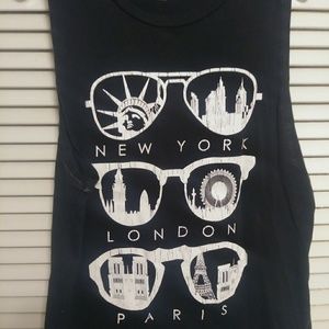 Ladies Black tank